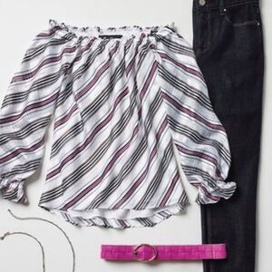 WHBM Off-The Shoulder Blouse